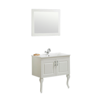 Set mobilier baie Virgo 3 piese alb 85 cm - design modern si functional - 1
