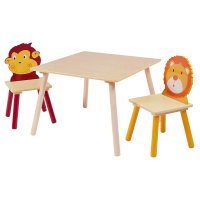 Set masuta cu 2 scaunele din lemn Ginger Home Animals - 11