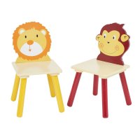 Set masuta cu 2 scaunele din lemn Ginger Home Animals - 5