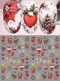 Sticker decor unghii model iarna/Craciun L-H071 - Everin - 1