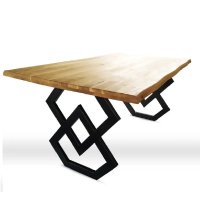 Set 2 picioare masa metal Homs, Negru, 72x60 cm, 30738 - 1
