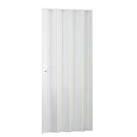 Usa plianta Accordion, material pvc, culoare Alb fume, 82x203cm - 1