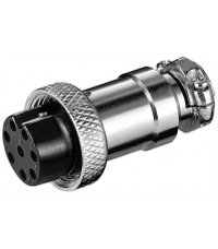 Mufa XLR 8 pini mama pentru microfon cu surub Goobay - 1