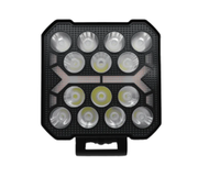 Proiector auto 14 LED Patrat 4inch alb si galben 12/24V IP67 - 1