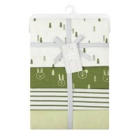 Set 4 paturici subtiri din bumbac pentru bebelusi unisex Verde - 3