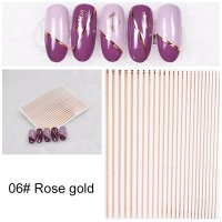 Sticker linii rose gold - 1
