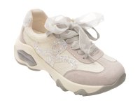 Pantofi sport EPICA 9610 albi din material textil pentru femei - 1