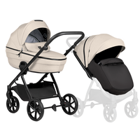 Carucior 2 in 1 Tutis Uno 6+ Beige 180, sezut reversibil, spatar reglabil, cadru din aluminiu, amortizoare, roti cu blocare, greutate admisa 22 kg - 5