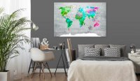 Tablou din plută - Green Paradise [Cork Map] 60x40 cm - 2