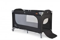 Patut pliabil multifunctional Cangaroo SkyGlow Black 2in1 cu 2 nivele si accesorii incluse - 6