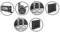 Patut pliabil multifunctional Cangaroo SkyGlow Black 2in1 cu 2 nivele si accesorii incluse - 11