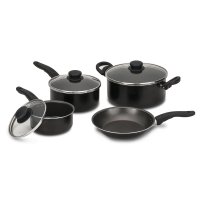 Set de Oale si Tigaie cu Capace din Sticla 7 piese Decakila KMEP004B - 1