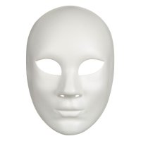 Masca Carnaval, Full Face, Plastic, Alb - 2
