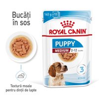 Royal Canin Medium Puppy hrana umeda caine junior (in sos), 10 x 140 g - 1