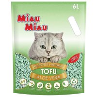 MIAU MIAU, Aloe Vera, așternut igienic pisici, peleți, tofu, aglomerant, ecologic, biodegradabil, 6l - 2