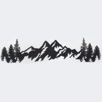Tablou metalic Mountains Negru 17x69 cm - 3