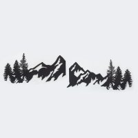 Tablou metalic Mountains Negru 17x69 cm - 4