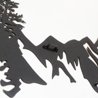 Tablou metalic Mountains Negru 17x69 cm - 5