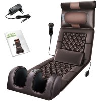 Saltea electrica pentru masaj complet Shiatsu, GlowforHome, 15 functii, 6 moduri, telecomanda, perna incalzita - 1