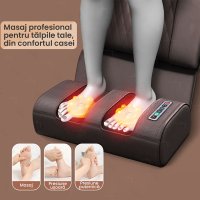 Saltea electrica pentru masaj complet Shiatsu, GlowforHome, 15 functii, 6 moduri, telecomanda, perna incalzita - 3