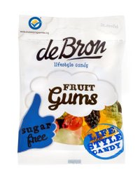 Jeleuri gumate Debron cu aroma de fructe, fara zahar si gluten, 100g - 1