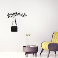 Cuiere Wallxpert din metal negru, 70x3x23 cm - 2