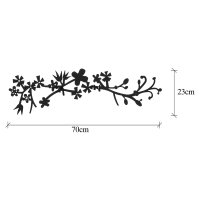 Cuiere Wallxpert din metal negru, 70x3x23 cm - 6