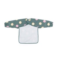Baveta impermeabila PetiteMars cu maneci lungi 38x42 cm 24 luni+ Beige Citrus - 1