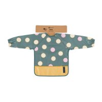 Baveta impermeabila PetiteMars cu maneci lungi 38x42 cm 24 luni+ Beige Citrus - 2