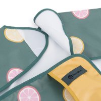 Baveta impermeabila PetiteMars cu maneci lungi 38x42 cm 24 luni+ Beige Citrus - 3