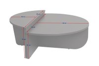 Masa de cafea, Hanah Home, pal melaminat, travertin, 90x30x60 cm - 3