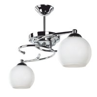 Lustra cu doua lumini PWL-0966, E27 alb-argintiu, 67x38 cm - 1