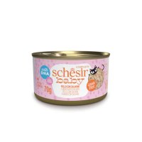 SCHESIR Baby Fillets, Pui și Somon, conservă hrană umedă fără cereale pisici junior, (în supă), 70g - 2