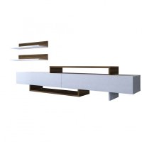Comoda TV Nirvana Alb-Teak - Design Modern si Functional - 2