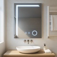 Oglinda LED Rectangulara Linea Touch 60x80cm cu Sistem de Dezaburire - 1