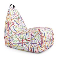 Fotoliu Puf Bean Bag tip Chill XL Confetti fundal alb - 6