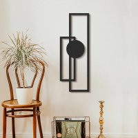 Tablou metalic Trident Negru 32x85 cm - 1