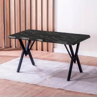 Masa de bucatarie Barton Neagra din MDF 140 cm - 1