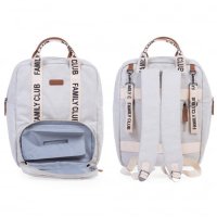 Rucsac de infasat Childhome Family Club Signature alb - 2