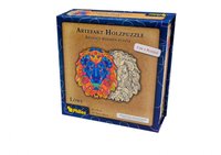 Puzzle Lemn 2 in 1 Lion, 177 Piese cu Cutie Magnetica - 1