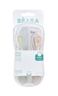 Set 2 lingurite silicon Beaba Clay +8 luni - 1