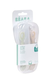 Set 2 lingurite silicon Beaba Clay +8 luni - 2
