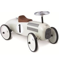Masinuta pentru copii fara pedale Vilac metal Alb cu design retro si roti din cauciuc de la 18 luni - 4