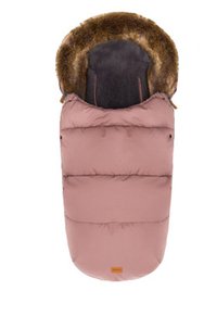 Sac de iarna cu guler blanita detasabil pentru carucior roz pudra 100x50 cm Fillikid - 5