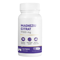 Magneziu citrat 1100mg, 60 tablete, Nutrific - 1