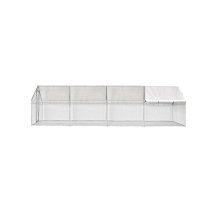 Cotet gaini din plasa 3x8x2m, Micul Fermier,otel galvanizat cu un acoperis din polietilena - 1