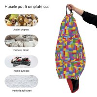 Husa Updeco pentru Fotoliu Puf Bean Bag Tip Para L - Fara Umplutura Lego Tetris - 1