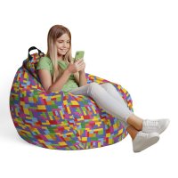 Husa Updeco pentru Fotoliu Puf Bean Bag Tip Para L - Fara Umplutura Lego Tetris - 4