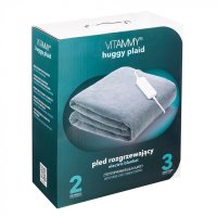 Patura cu incalzire electrica Vitammy huggy plaid 180 x 130 cm gri inchis - 2