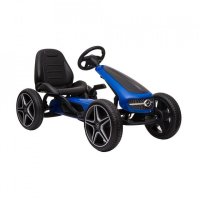 Kart cu pedale Novokids Mercedes Benz Kart Pro, albastru, cu frana de mana si scaun ajustabil - 4